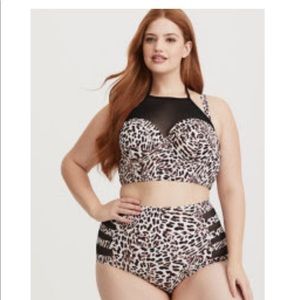 Torrid Cheetah Swim Top NWT